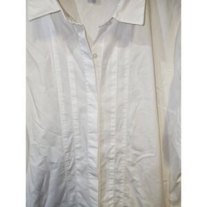Worthington Basic White XL Button Up Women's 3/4 Sleeve